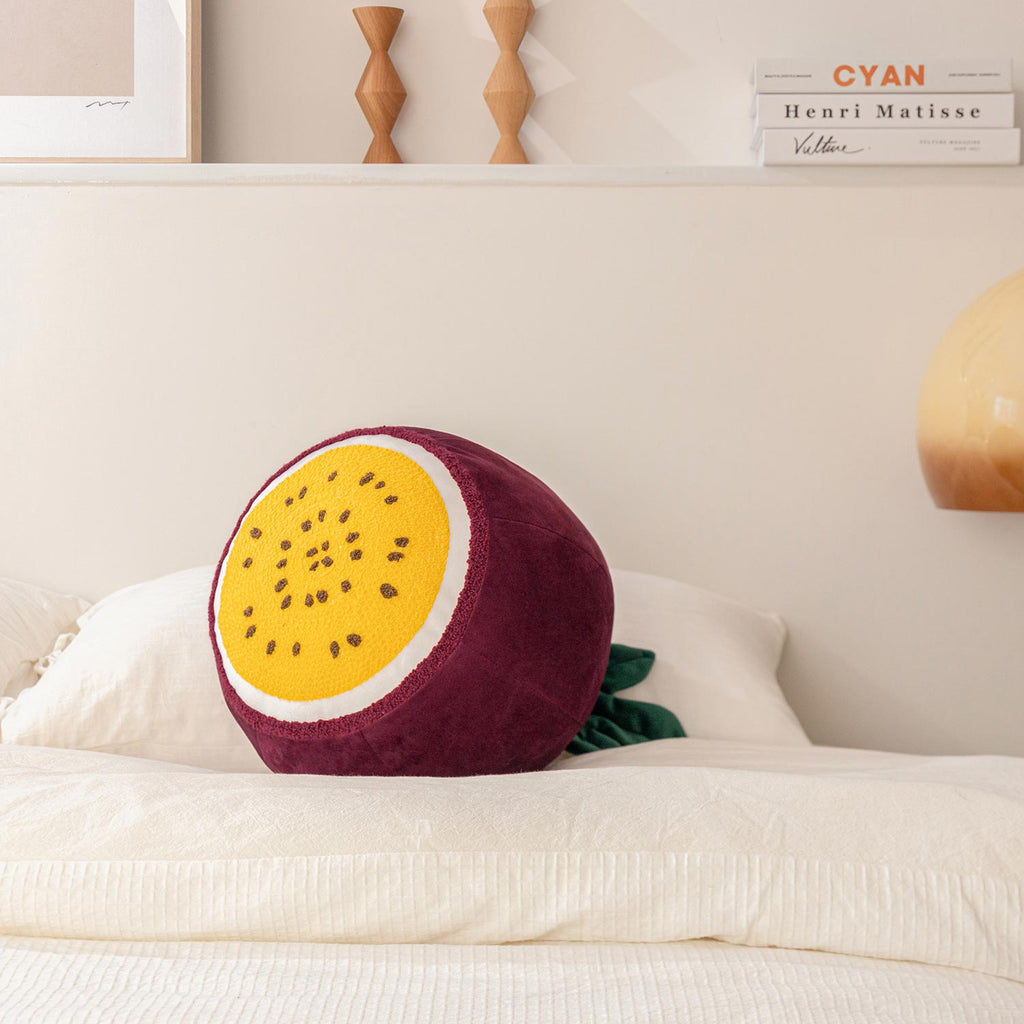 Passion Fruit Shaped Throw Pillow Phantoscope Co