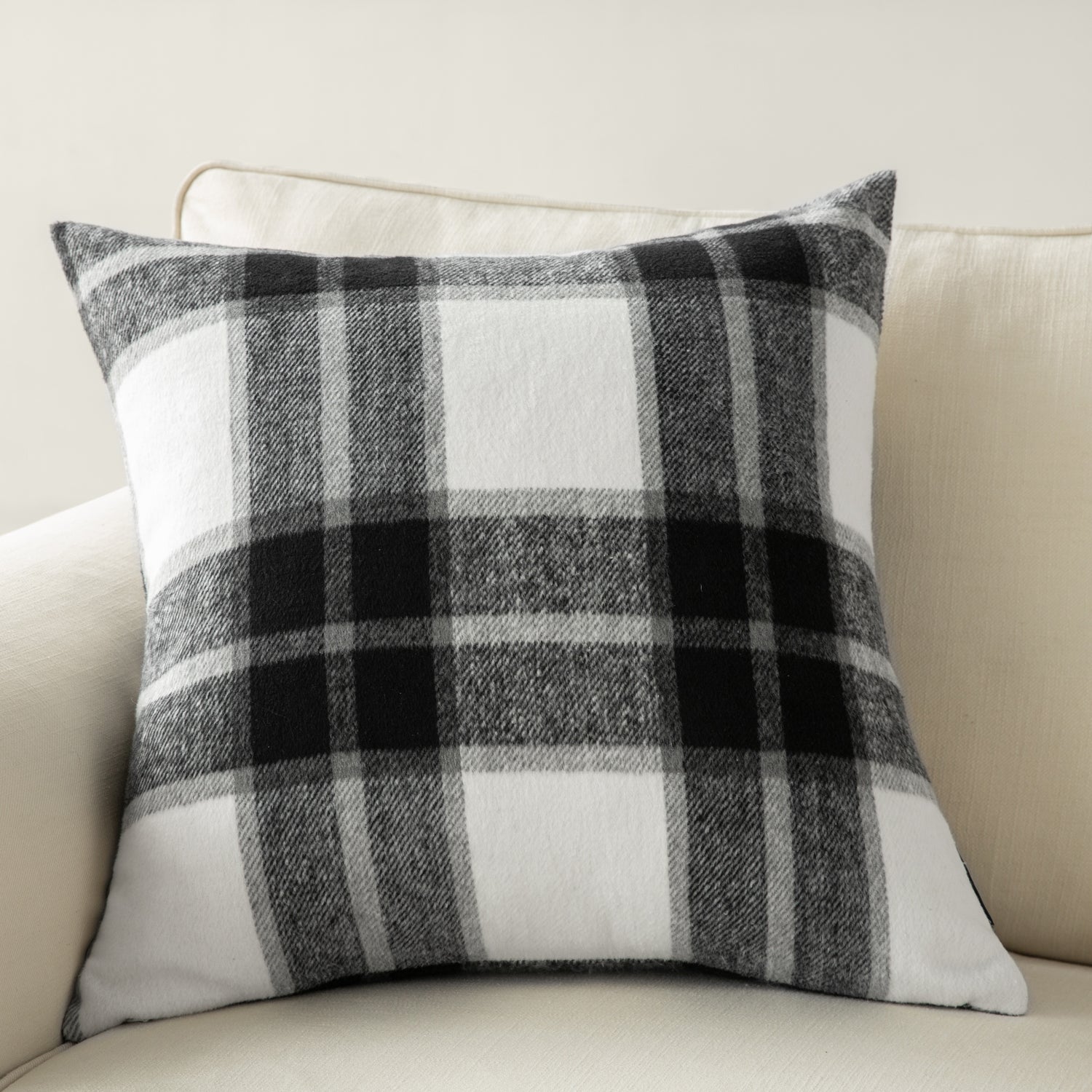 Grey plaid hotsell throw pillow